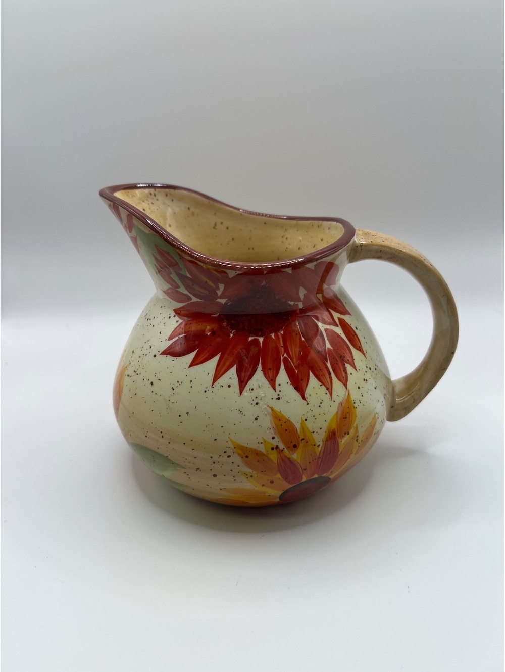 Evening Sun Fall Sunflower Autumn Thanksgiving Pfaltzgraff Creamer 5 1/2” tall